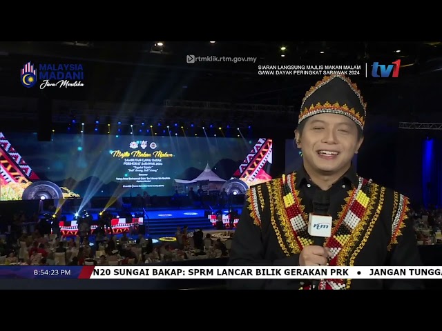 ⁣22 JUN 2024 - SIARAN LANGSUNG MAJLIS MAKAN MALAM SAMBUTAN GAWAI DAYAK PERINGKAT NEGERI SARAWAK 2024