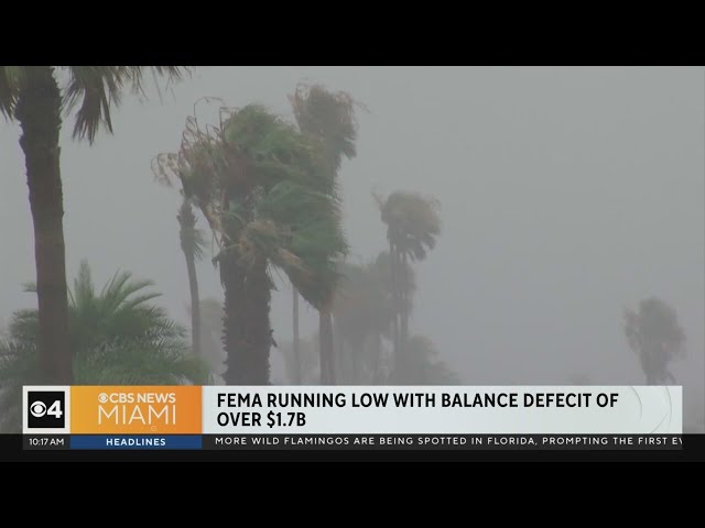 ⁣FEMA running low with balance deficit of over $1.7 billion following first tropical storm of season