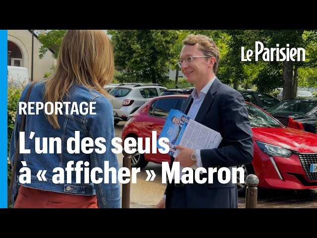 Paul Midy, l'un des rares candidats à faire apparaître Macron sur son affiche de campagne