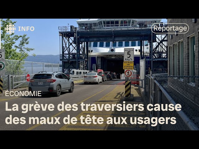 ⁣Des commerçants font les frais de la grève des traversiers au Québec