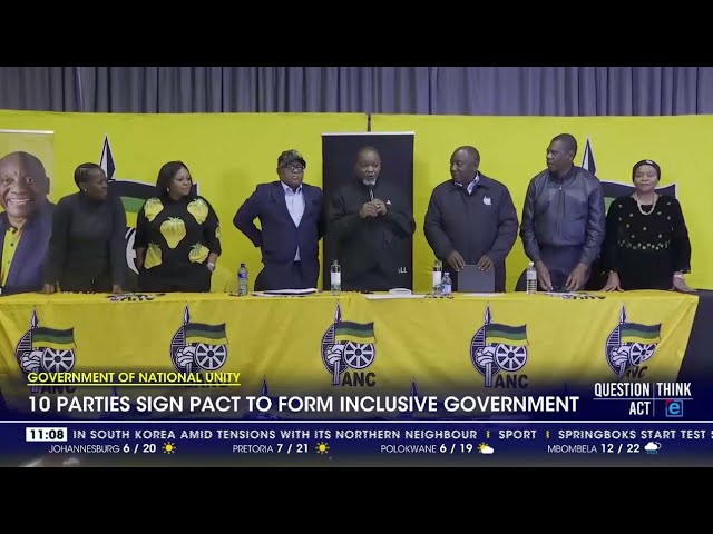 ⁣Ten parties agree to form government of national unity