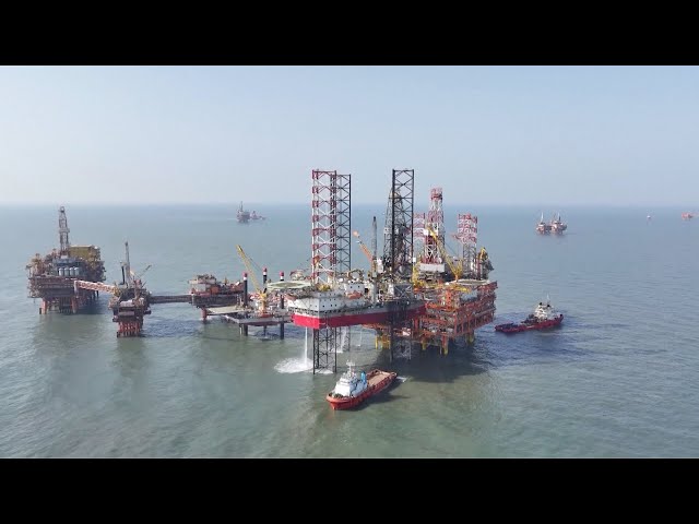 ⁣New production milestone for China's largest automated offshore oilfield