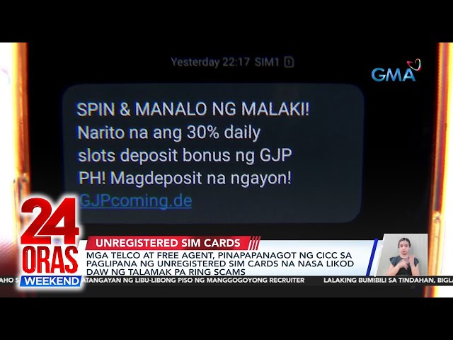 ⁣Mga telco at free agent, pinapapanagot ng CICC sa paglipana ng unregistered SIM... | 24 Oras Weekend