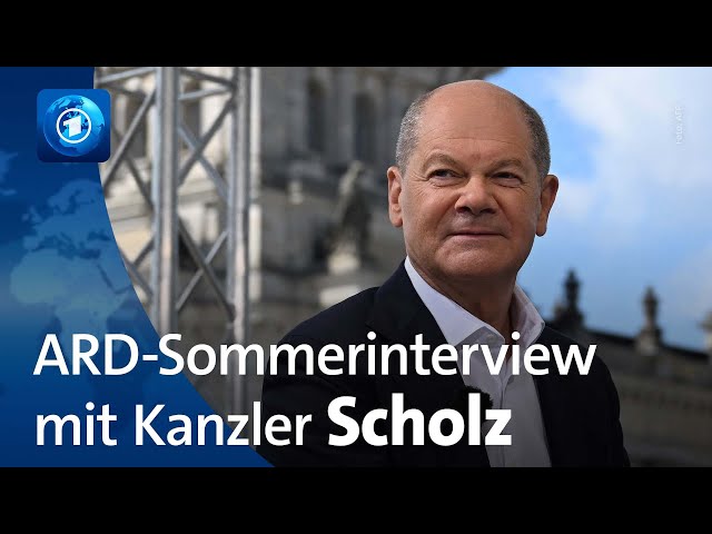 ⁣ARD-Sommerinterview mit Olaf Scholz, Bundeskanzler