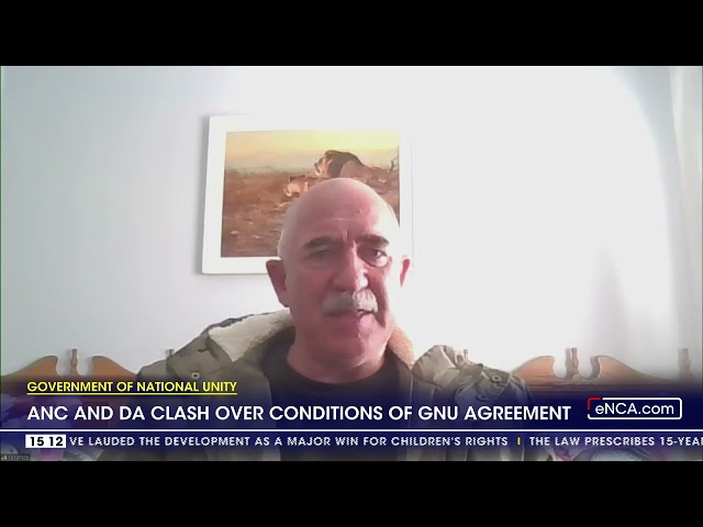 ⁣ANC and DA clash over conditions of GNU agreement