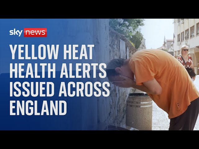 ⁣Europe experiences record heatwaves as yellow heat health alert issued for most of England