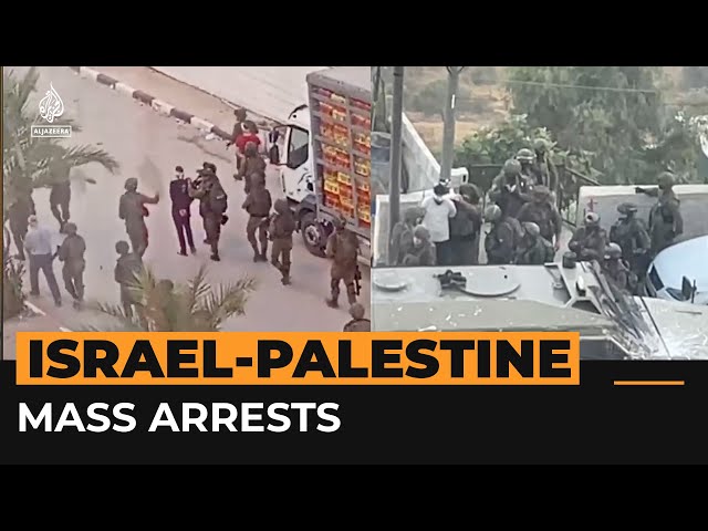 Israeli forces carry out mass arrests in occupied West Bank | AJ #shorts