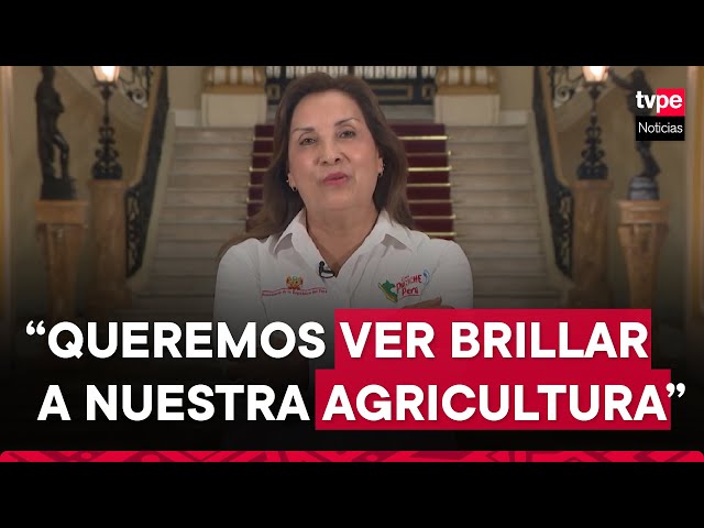 Presidenta Dina Boluarte envía saludo por el Día del Campesino