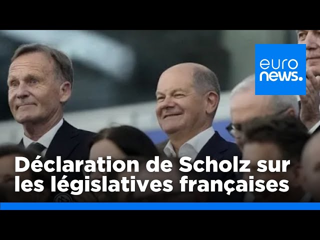 ⁣Législatives : Olaf Scholz souhaite une défaite du Rassemblement national | euronews 