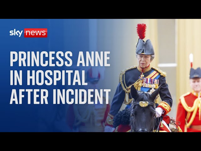 ⁣Princess Anne in hospital with minor injuries and concussion after incident