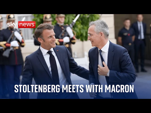 ⁣Watch live: Emmanuel Macron and Jens Stoltenberg meet in Paris