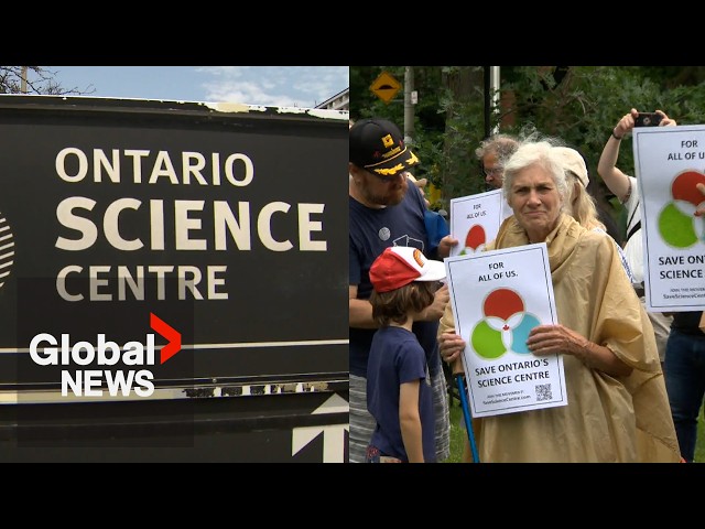 ⁣Ontario Science Centre closure: Toronto residents rally against Ford  government