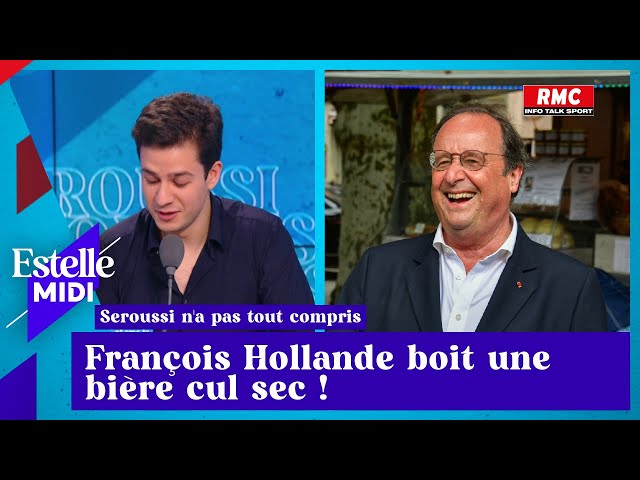 ⁣Vincent Seroussi : François Hollande boit une bière cul sec !