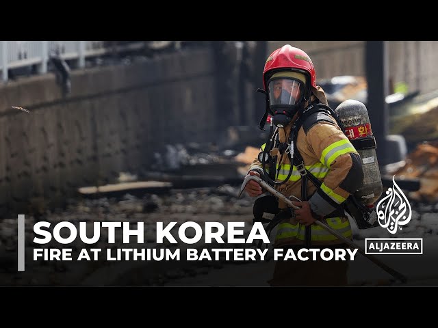 ⁣Lithium battery plant fire in South Korea kills at least 22