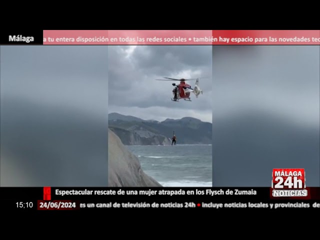 Noticia - Espectacular rescate de una mujer atrapada en los Flysch de Zumaia