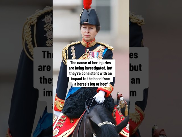 ⁣Princess Anne, King Charles III's sister, hospitalized with concussion #shorts