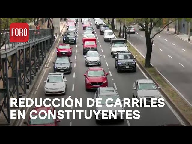 ⁣Automovilistas sufren por reducción de carriles en Av. Constituyentes, CDMX - Paralelo 23