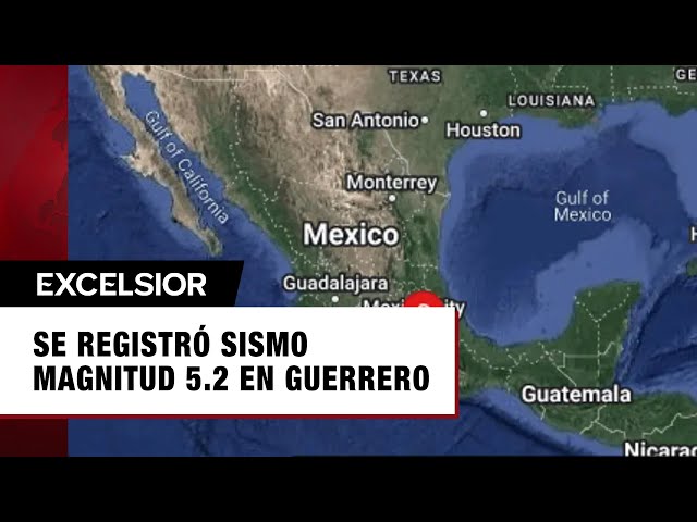 Se registró sismo magnitud 5.2 en Guerrero