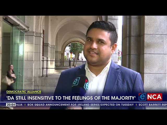 DA "still insensitive to feelings of the majority"