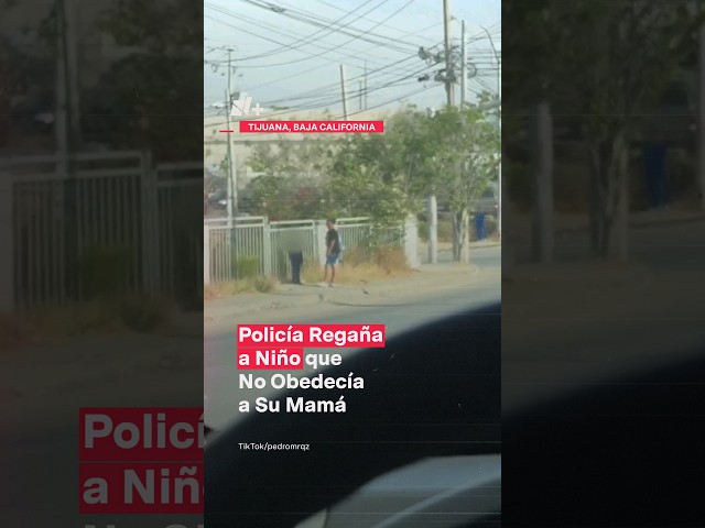 ⁣Policía regaña a niño que no obedecía a su mamá - N+ #Shorts