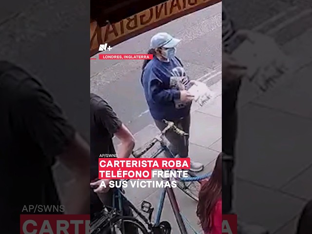 ⁣Carterista roba teléfono a mujer delante de sus narices - N+ #Shorts