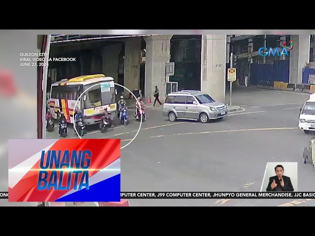 ⁣Delivery rider, patay matapos masagasaan ng bus | Unang Balita