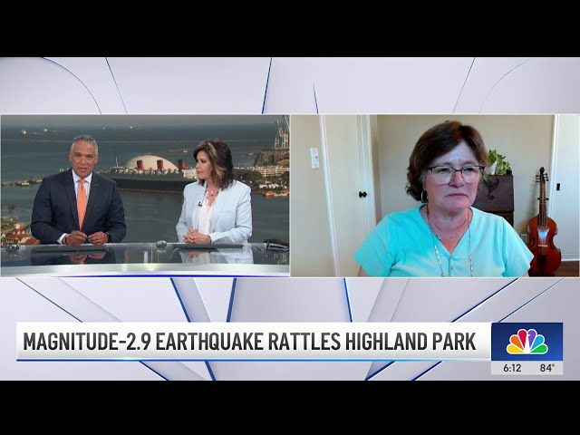 ⁣Magnitude-2.9 earthquake rattles Highland Park