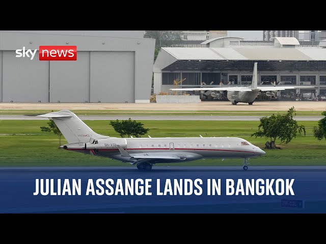 ⁣Watch live: WikiLeaks founder Julian Assange lands in Bangkok following plea deal with the US