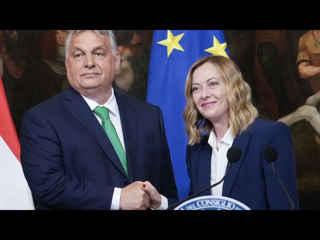 ⁣EU-Ratsvorsitz: Orbán stellt sein Programm in Rom vor