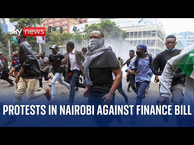 ⁣Watch live: Protests in Nairobi against a proposed government finance bill to raise taxes