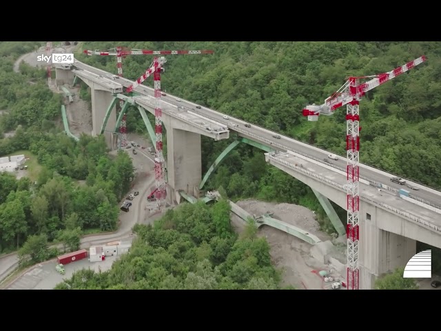 ⁣Parma-La Spezia, la demolizione del viadotto Gravagna