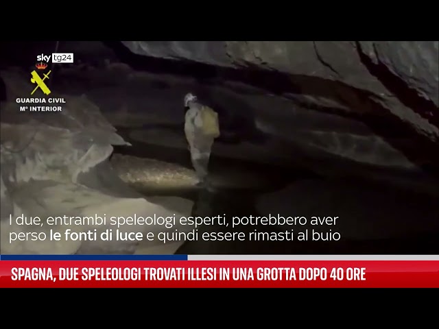 ⁣Spagna, due speleologi trovati vivi dopo 40 ore di ricerche