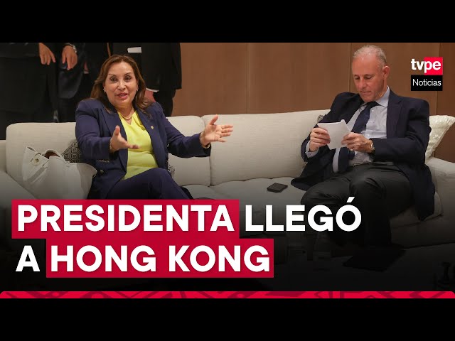 ⁣China: presidenta Dina Boluarte llegó a Hong Kong