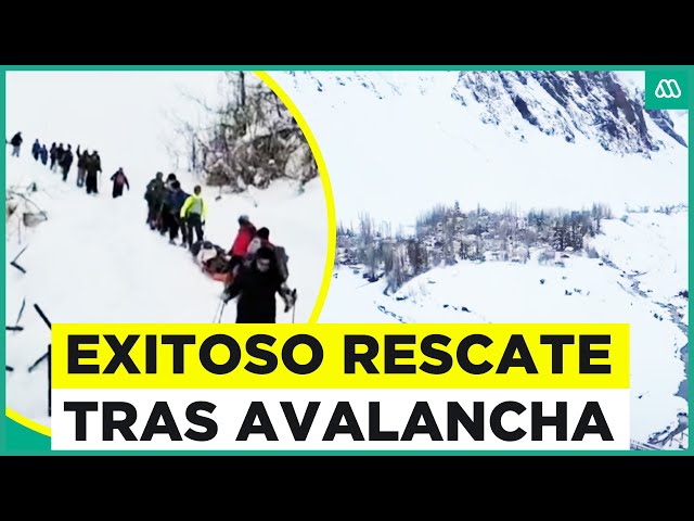 ⁣Exitoso rescate tras avalancha: 20 personas estaban atrapadas en San José de Maipo
