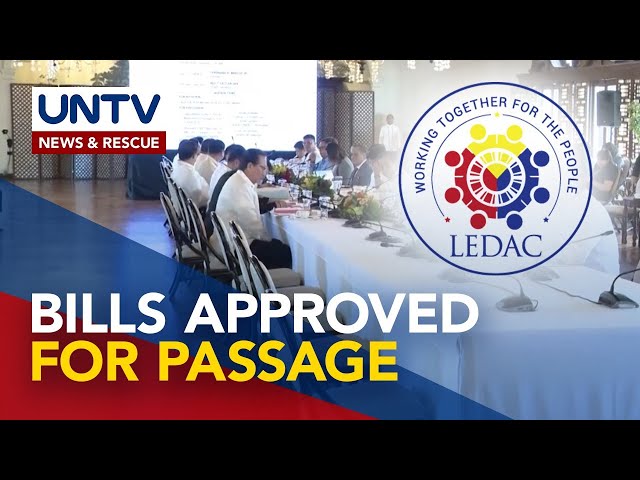 ⁣LEDAC approves 28 priority bills for passage within 19th Congress