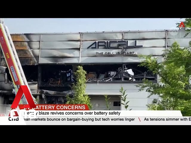⁣Deadly blaze in South Korea factory revives concerns over battery safety
