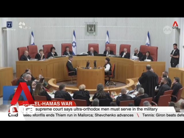 ⁣Israel-Hamas war: Israel's Supreme Court says ultra-Orthodox men must serve in the military