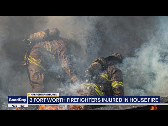 ⁣Fort Worth firefighters hurt in house fire