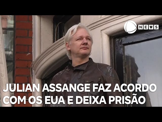 ⁣Julian Assange faz acordo com os EUA e deixa prisão