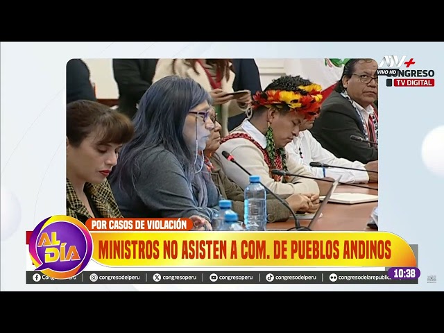 ⁣Ministros de Educación y de la Mujer no asisten a la Comisión de Pueblos Andinos
