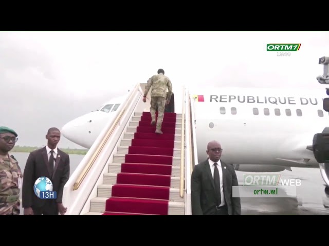 ⁣Burkina Faso | En images le départ du Col. Assimi GOITA ce matin, pour Ouagadougou au Burkina Faso.