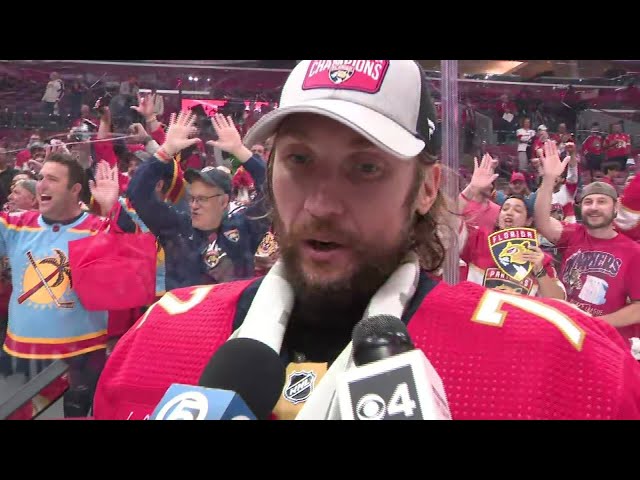 ⁣Panthers' goalie Sergei Bobrovsky says Stanley Cup win was incredible