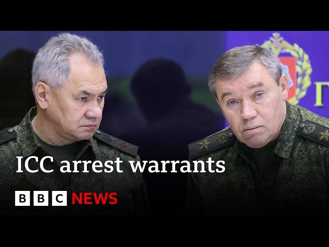 ⁣War crimes arrest warrants issued for top Russian officials | BBC News