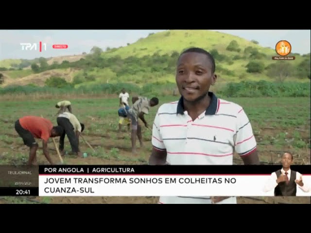 ⁣Por Angola - Jovem transforma sonhos em colheitas no Cunza-Sul