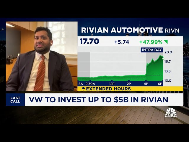 ⁣Volkswagen's Rivian investment is about licensing software, says RBC's Tom Narayan
