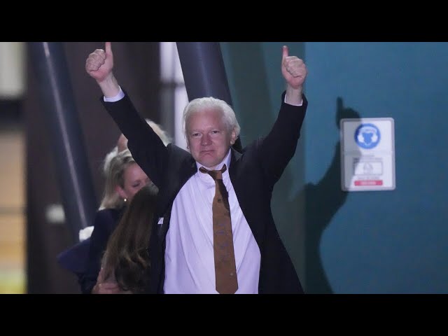 ⁣Julian Assange returns to Australia a free man