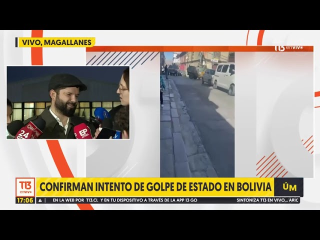 Presidente Boric por situación en Bolivia: "Condenamos este intento de golpe de Estado"