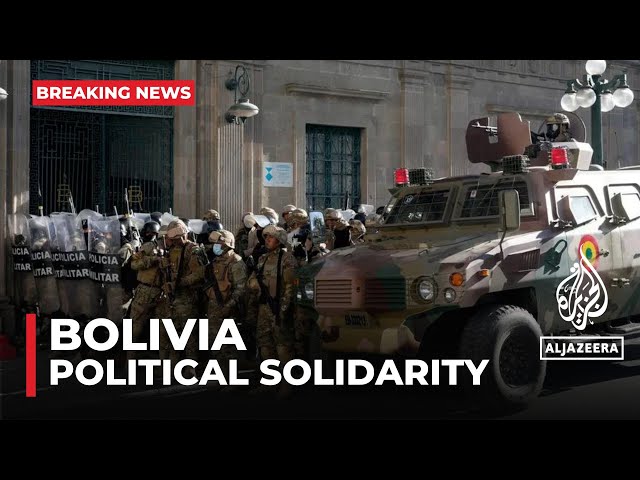 ⁣Bolivian president thanks people after facing down failed coup attempt