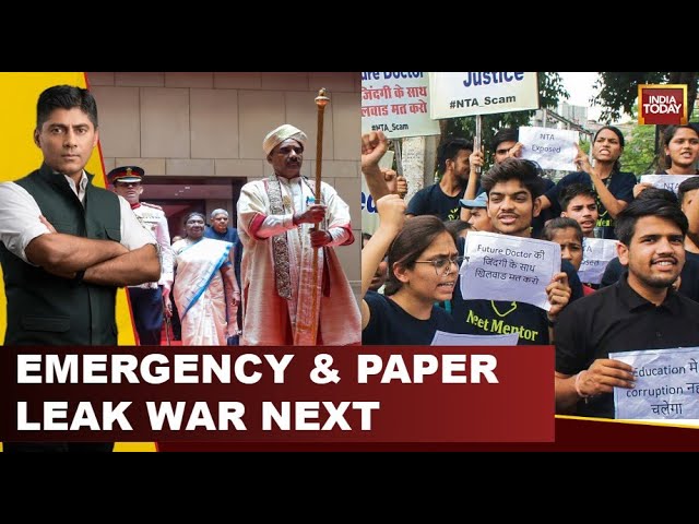 ⁣LIVE: Newstrack With Gaurav Sawant | Emergency & Paper Leak War Next | Sengol Storm Rages In San