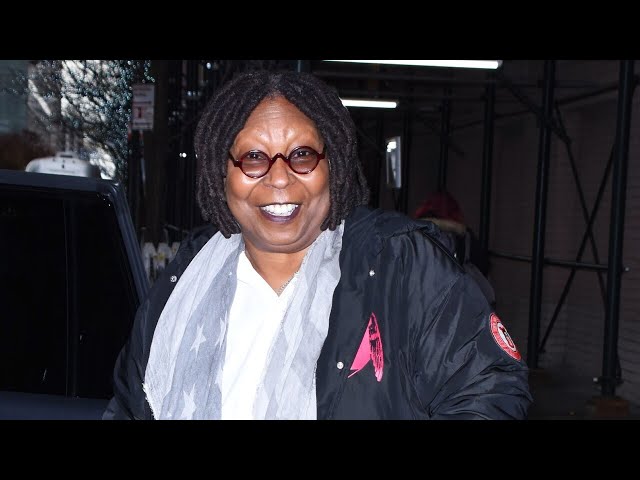 Whoopi Goldberg spitting after mentioning Trump will ‘only do him good’